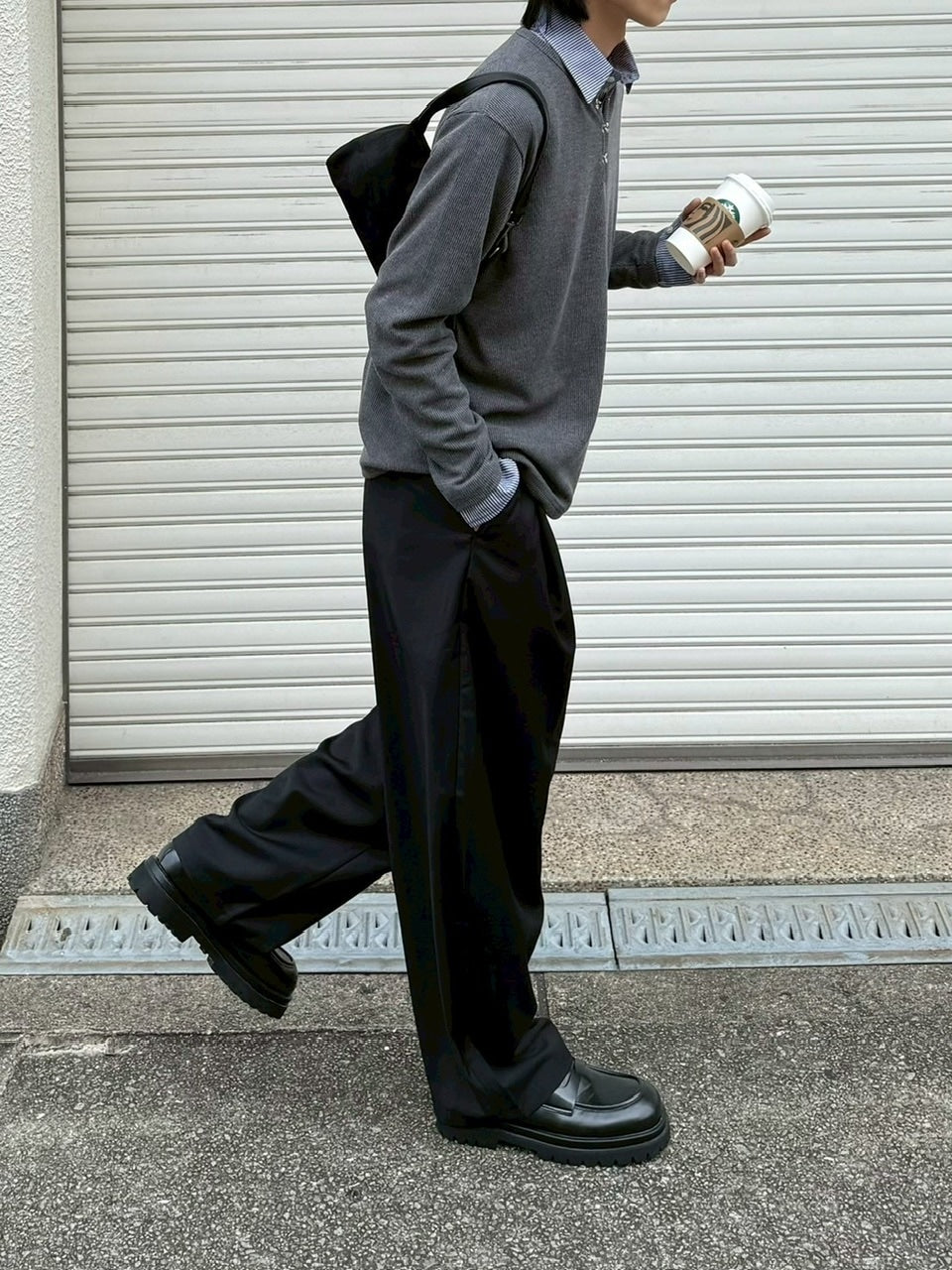 受注制【Chikashitsu +】front hook long sleeve knit / 【チカシツプラス】フロントフック長袖ニット (4color)