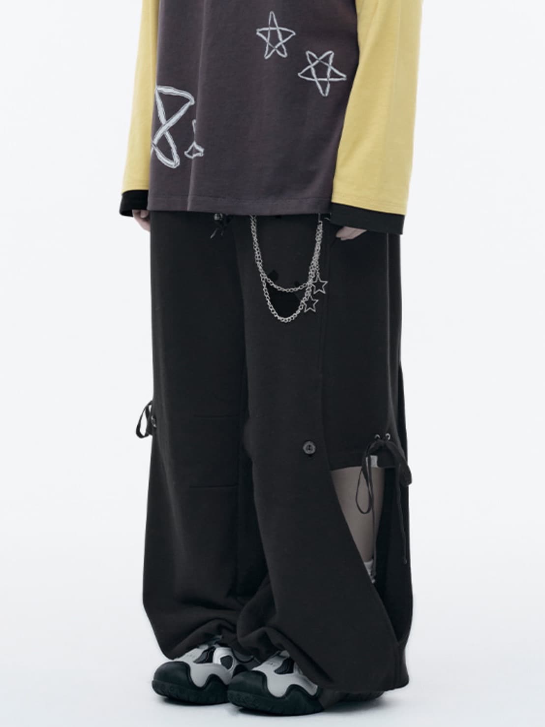 【TUOMIO】DOUBLE LAYERED SWEATPANTS / 【トゥオミオ】ダブルレイヤードスウェットパンツ