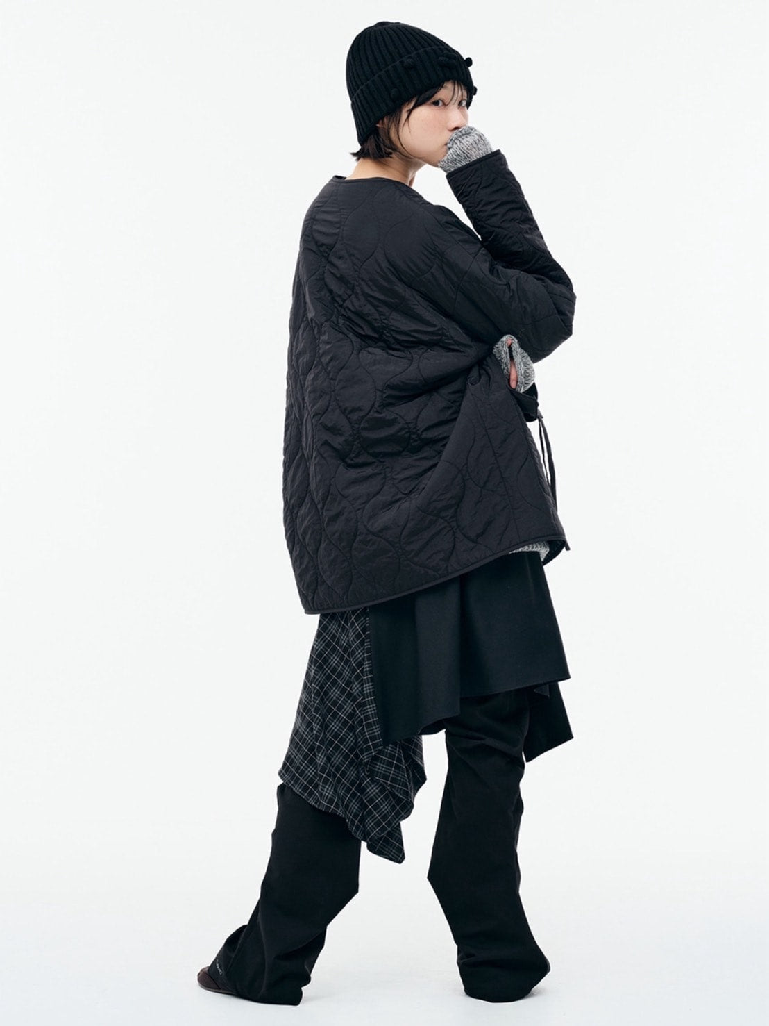 【TUOMIO】LAYERED ASYMMETRIC SKIRT / 【トゥオミオ】レイヤードアシンメトリースカート