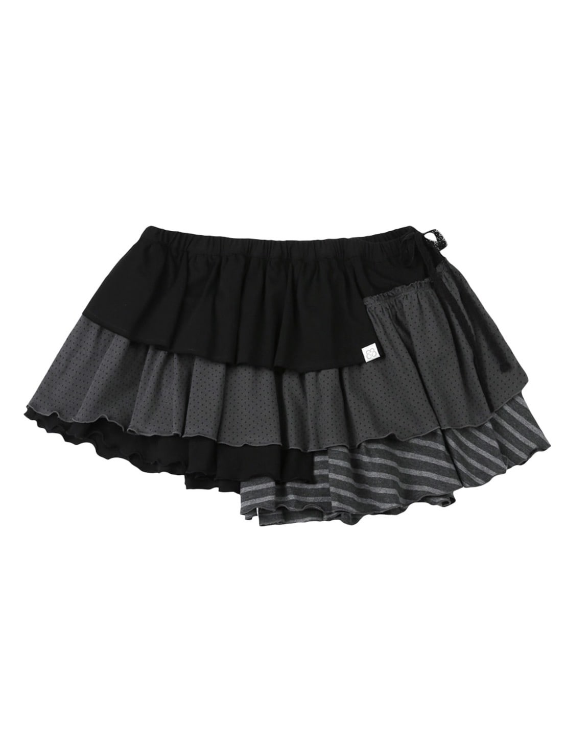 【TUOMIO】BANDED LAYERED SKIRT / 【トゥオミオ】バンディッドレイヤードスカート