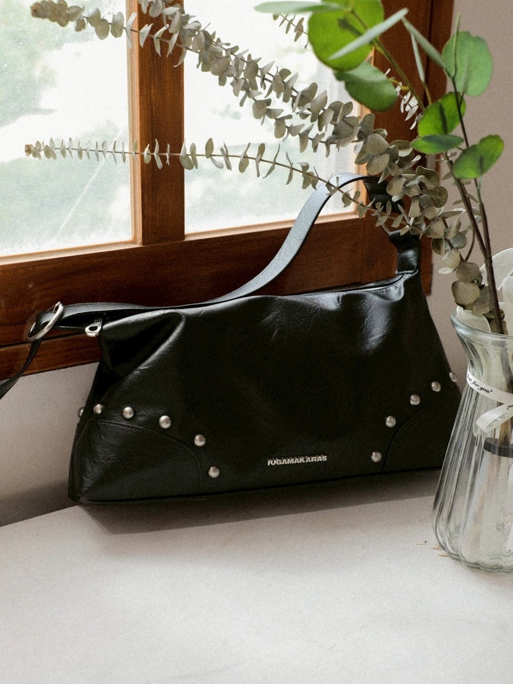 【IUGAMAKARAS】Studded Hobo Bag