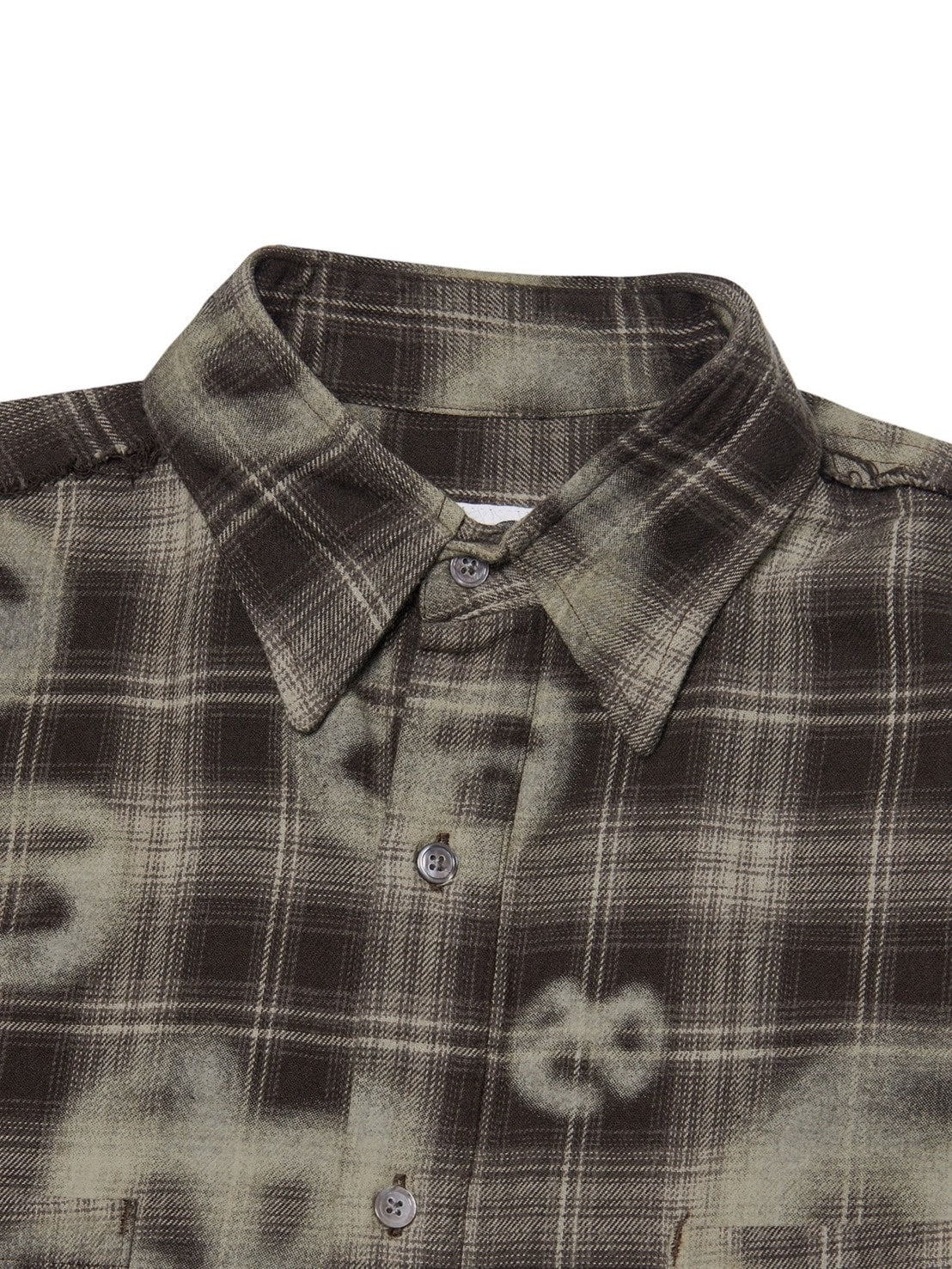 【AAPE X NOMANUAL】AAPE X NOMANUAL SPRAYED SYMBOL CHECK SHIRT