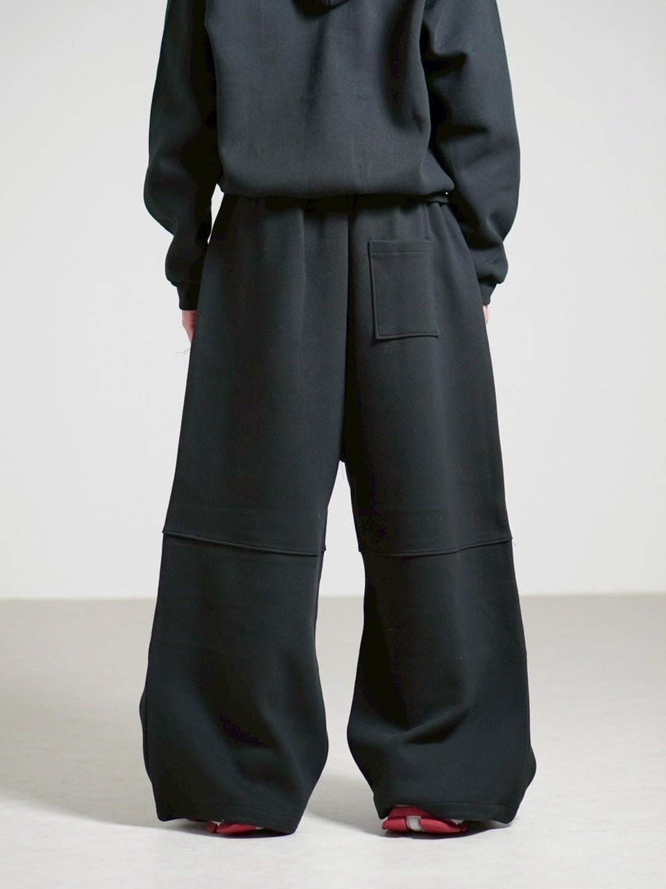 受注制【Chikashitsu +】heavy weight cotton design sweat pants / 【チカシツプラス】ヘビーウェイトコットンデザインスウェットパンツ (3color)