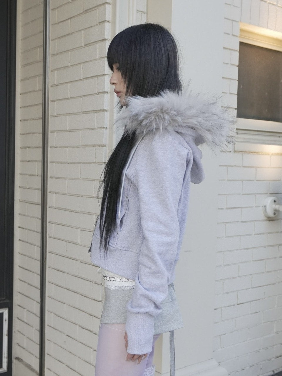 12/20 20:00発売【NOT KNOWING】RIDER FUR HOOD ZIP UP /【ノットノーイング】ライダーファーフードジップアップスウェット