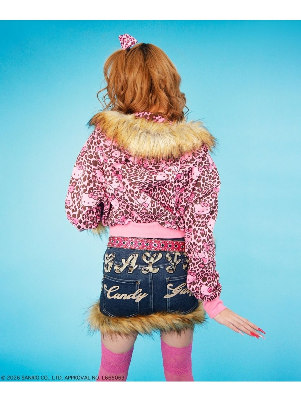 【GALFY×KITTY】鬼ギャルパーカー / 【ガルフィー×キティー】総柄猫耳ファー付きジップアップパーカー