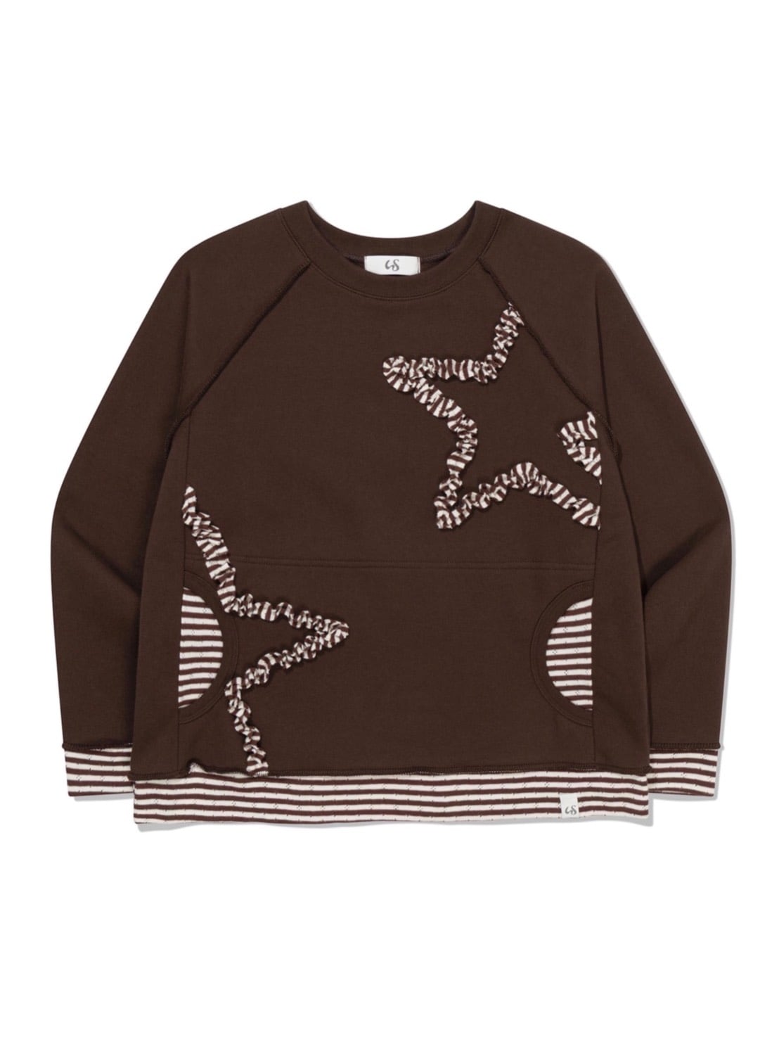 12/21 20:00 発売【Uglyshadow】STAR LAYERED SWEATSHIRT