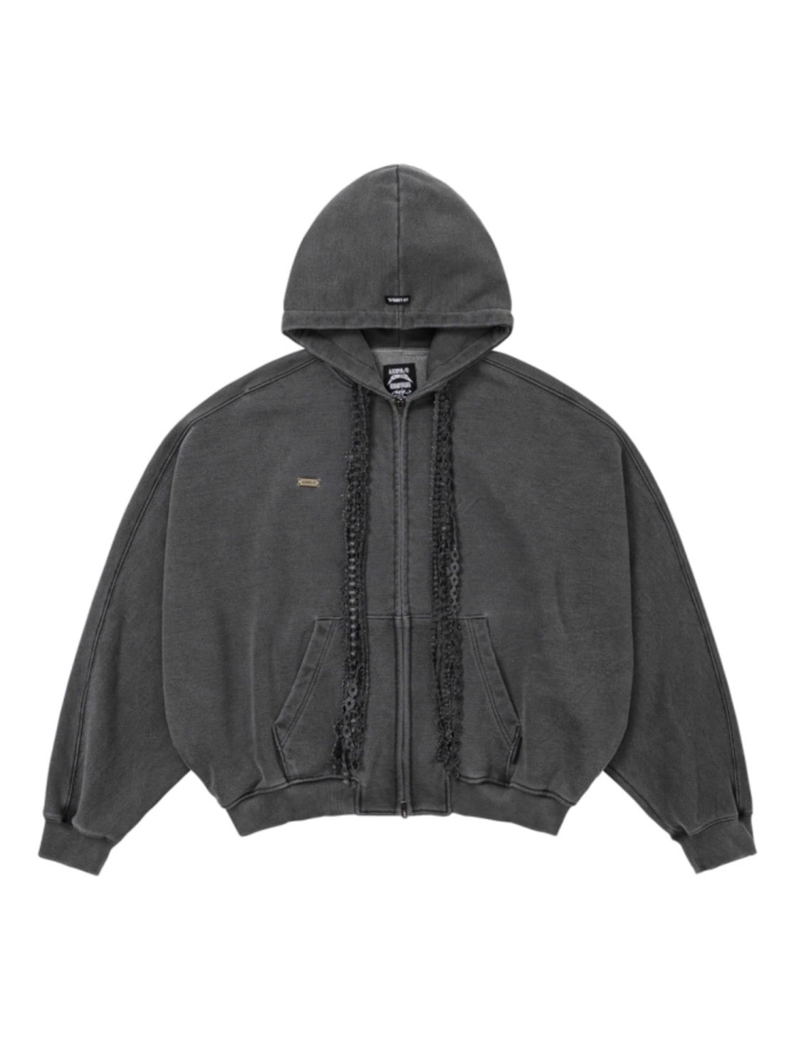 AJOBYAJO】Laced Multi-Drawstring Zip-Up Hoodie – PRESSING WEB SHOP