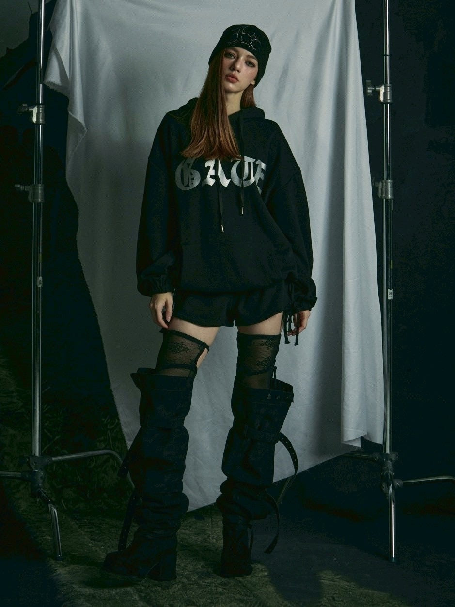 【GATELESS】RHINESTONE LOGO BEANIE / 【ゲートレス】ラインストーンロゴニット帽