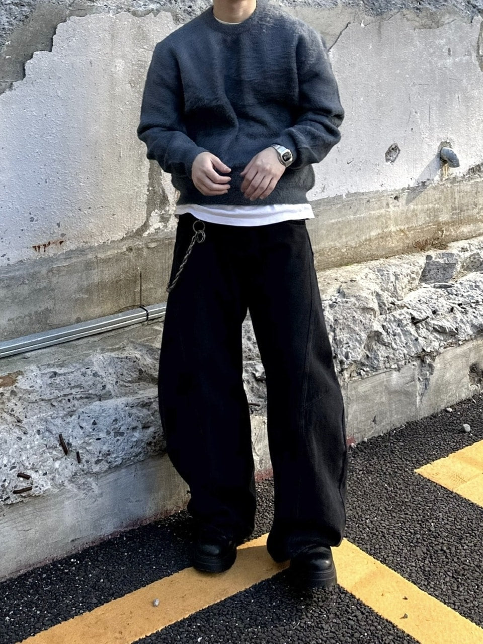 大阪店WEB限定受注制【Chikashitsu +】cropped hairy knit / 【チカシツプラス】クロップドヘアリーニット (3color)