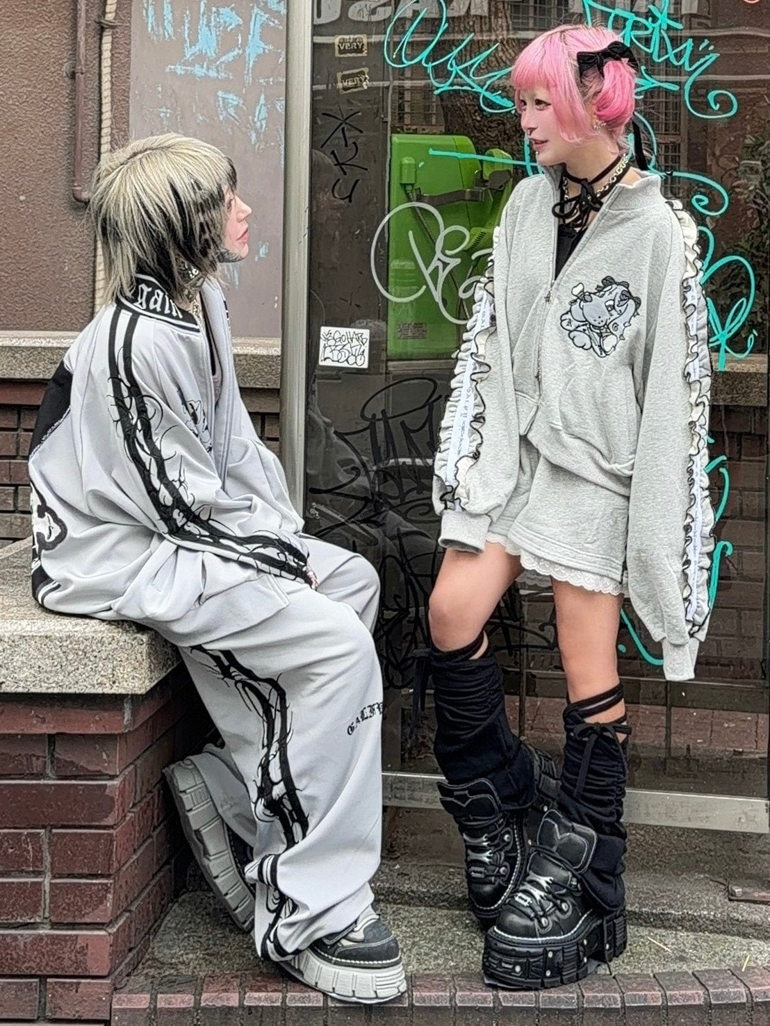 2/8 20:00発売 Pressing限定 【GALFY×CHAPI】コラボセットアップ (2color)