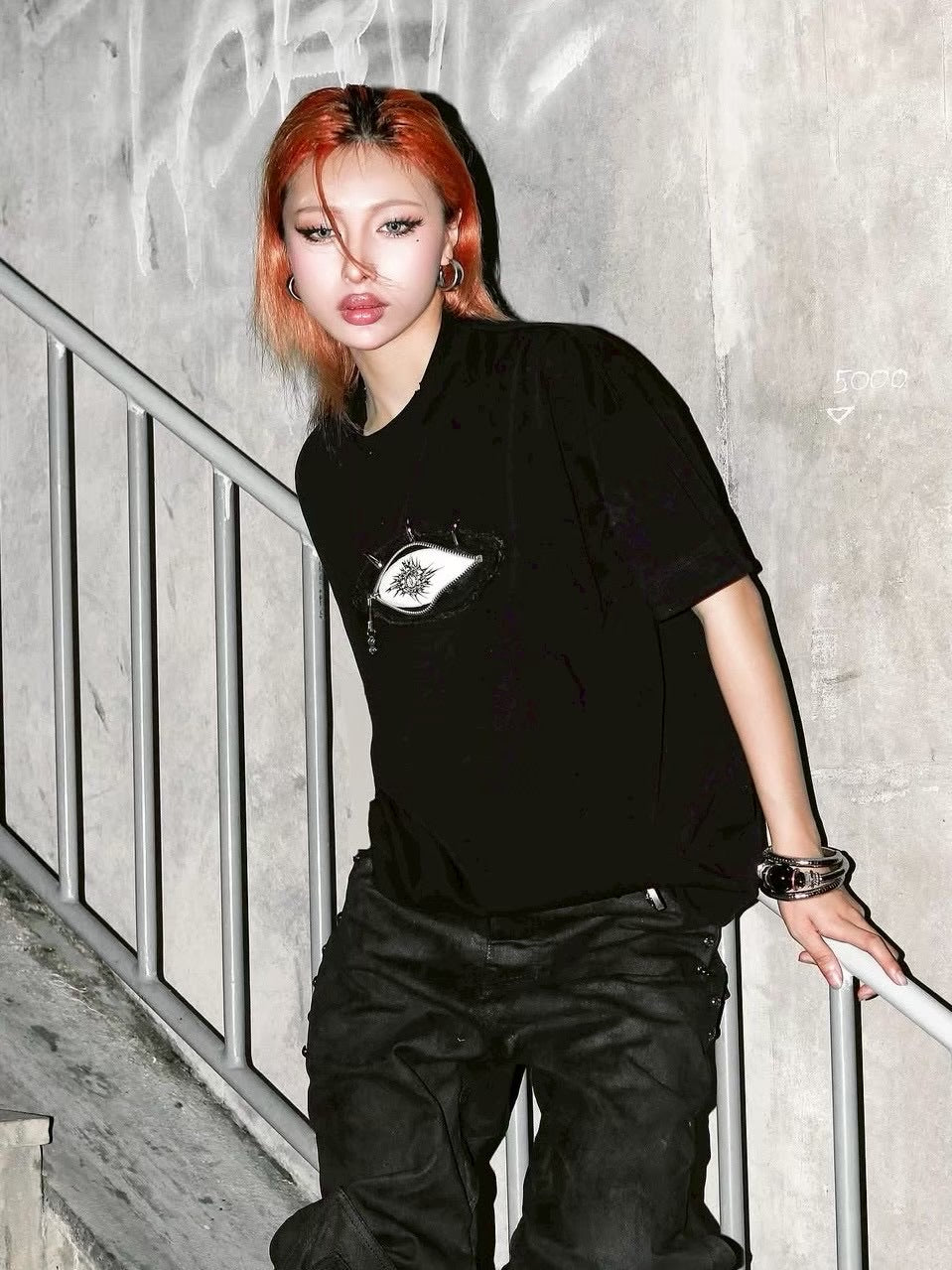 2/28 20:00発売【UNIZ】Monster Zip Eye T-Shirt / 【ユニズ】ジップアイ半袖Tシャツ