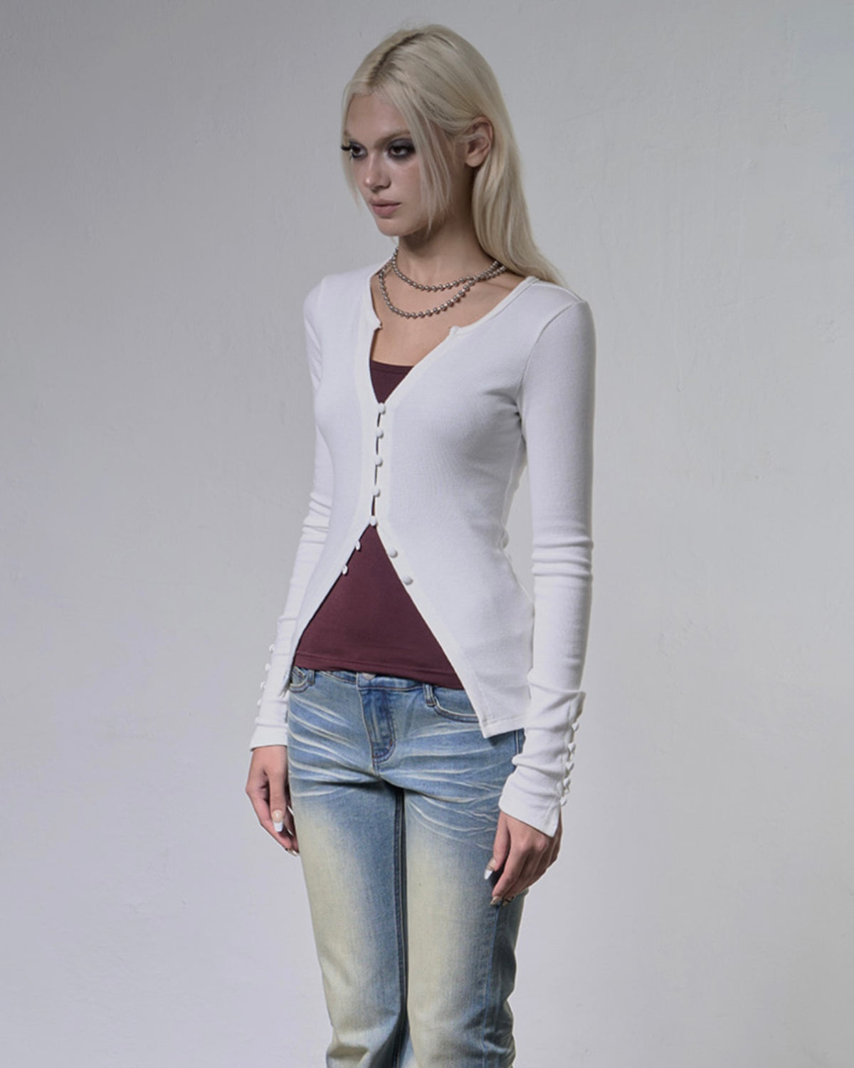 【FANCY CLUB】KEYHOLE HOOK CARDIGAN