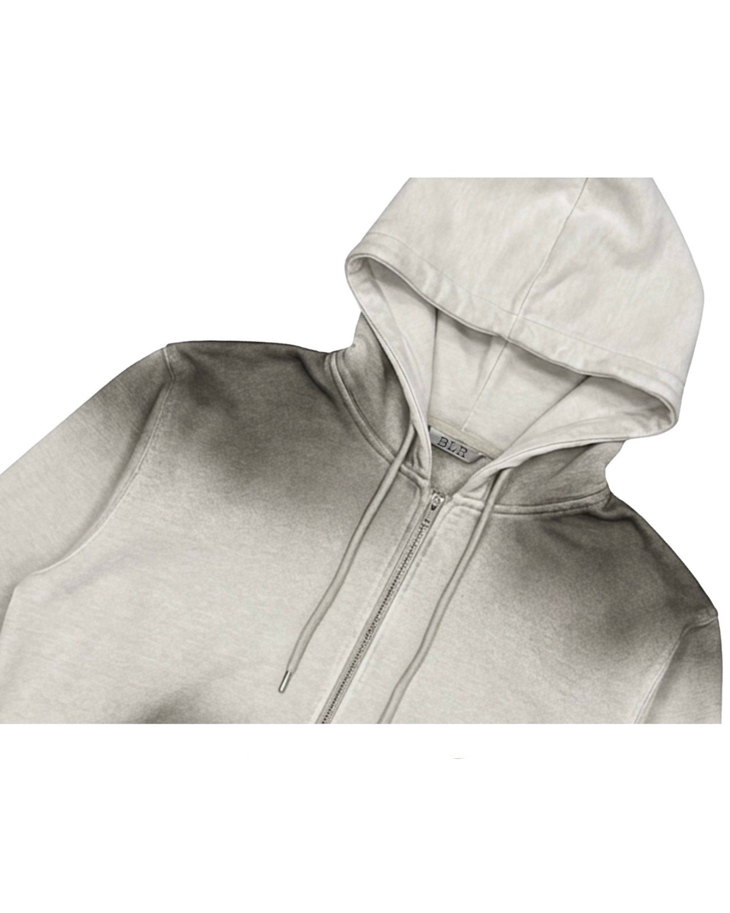 【BLR BLUER】Faded Layer Hoodie Zip-Up Jacket