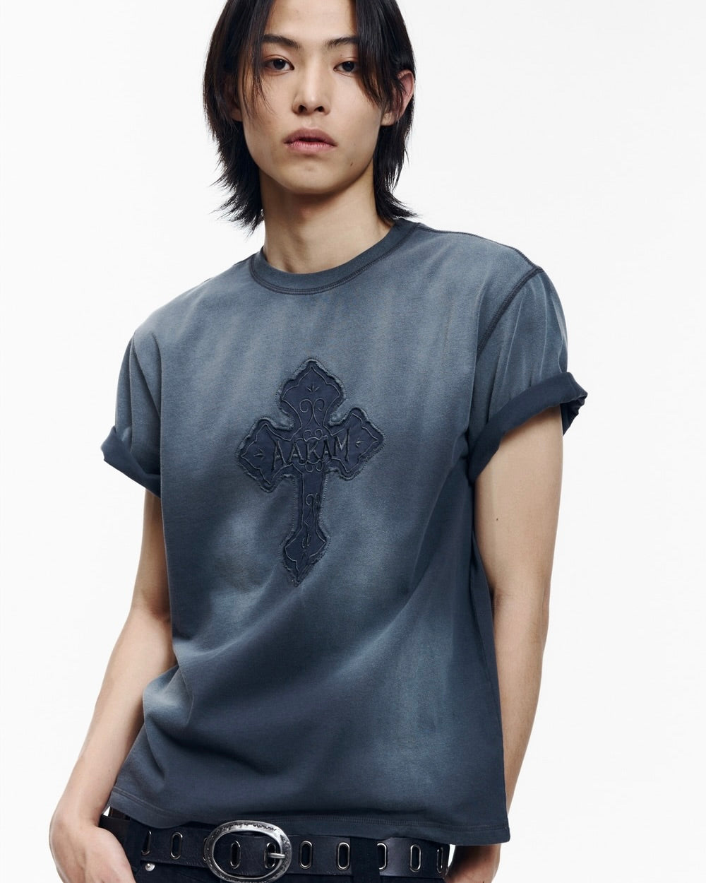 【AAKAM】Dust Fade CROS2 Half Top