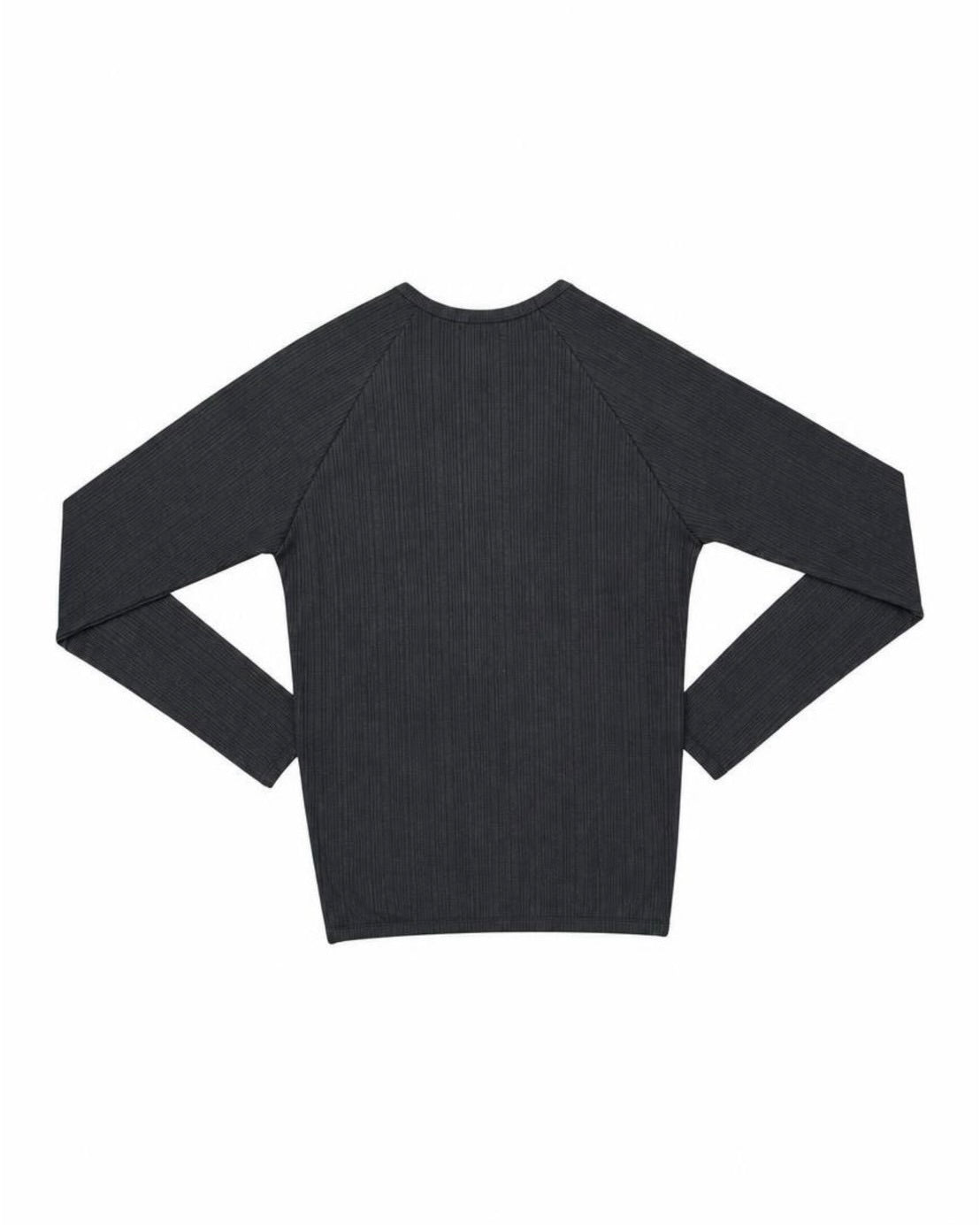 受注制【nmtc+】Snap henley neck ribbed slim top (4color)