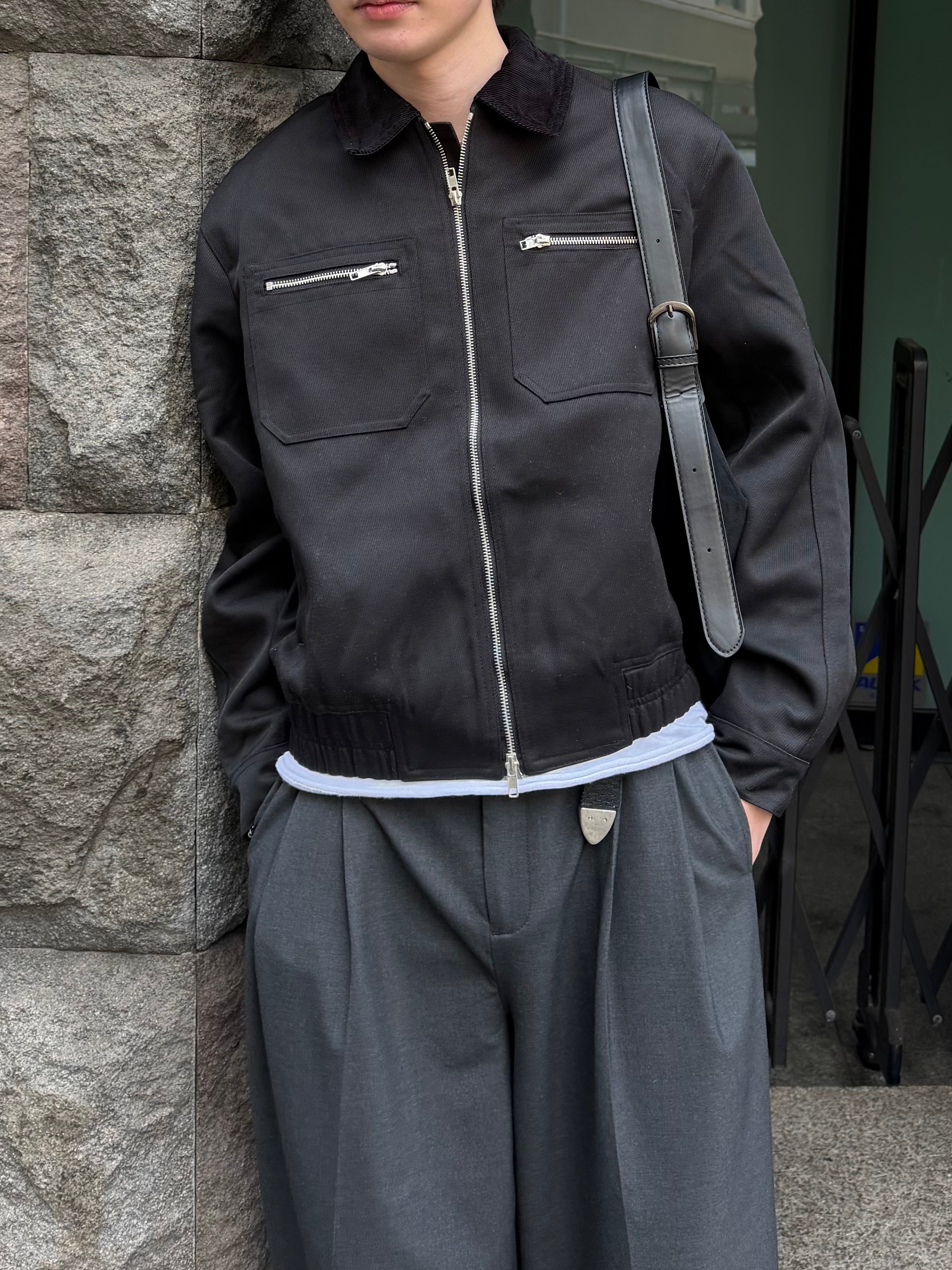 東京店WEB限定受注制【Chikashitsu +】suede stitch cross bag