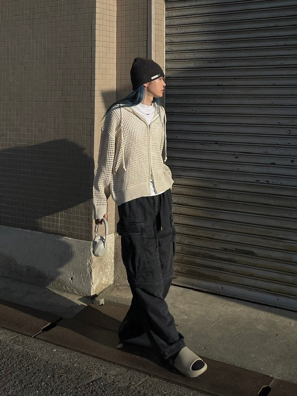 受注制【Chikashitsu +】mesh zip hoodie (5color) / 【チカシツプラス】メッシュ長袖ジップパーカー