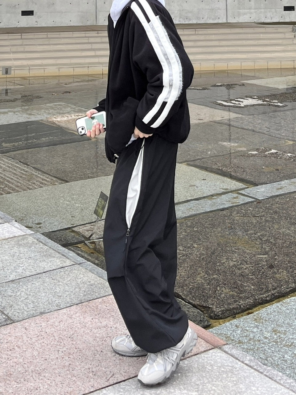 受注制【youll】bi-color wide jogger pants (2color)