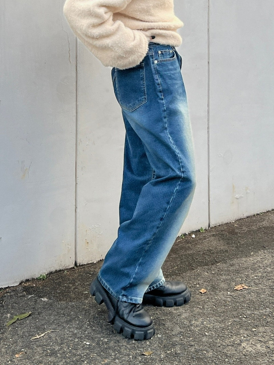 【Chikashitsu +】vintage wash denim pants (2color) / 【チカシツプラス】ヴィンテージウォッシュデニムパンツ