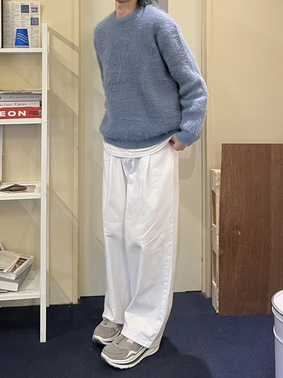 受注制【Chikashitsu +】hairy knit (2color)