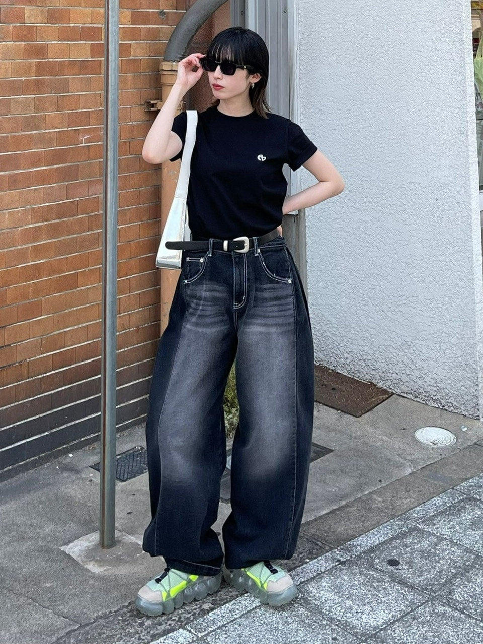 受注制【Chikashitsu +】snap button stitch denim pants / 【チカシツプラス】スナップボタンスティッチデニムパンツ