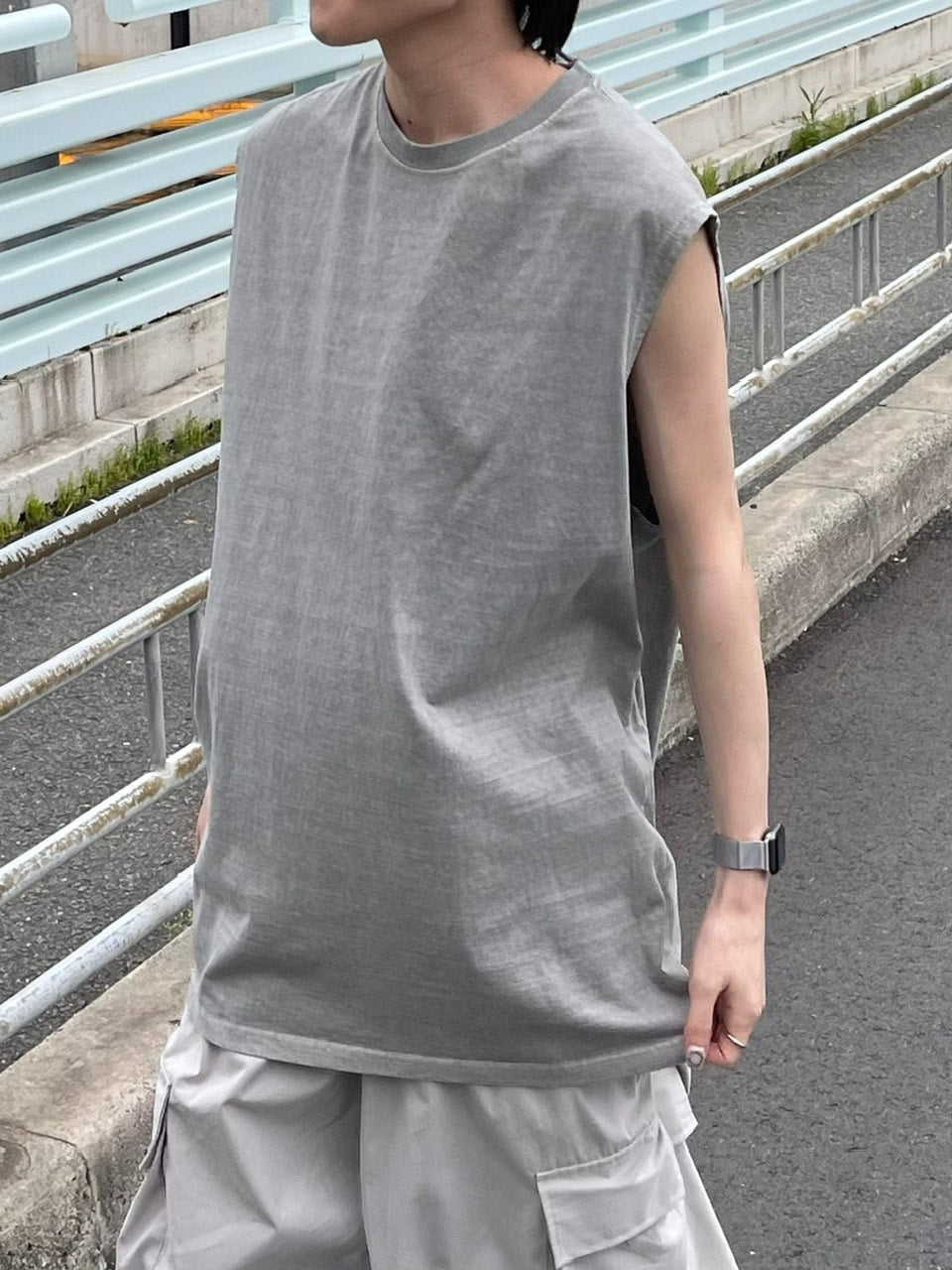 受注制【Chikashitsu +】basic cotton sleeveless (5color)