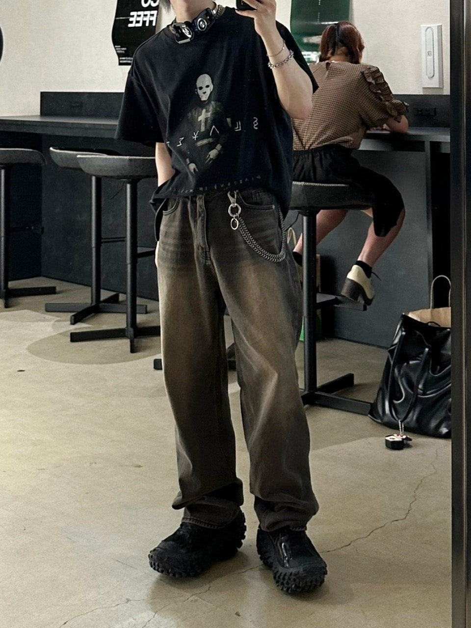 大阪店WEB限定受注制【Chikashitsu +】smokey brush deim pants (2color)