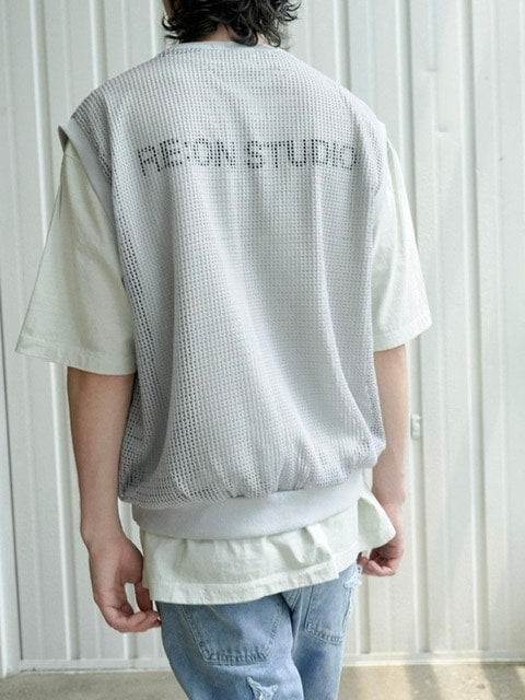 【RE:ON STUDIO】LAYERED MESH VEST