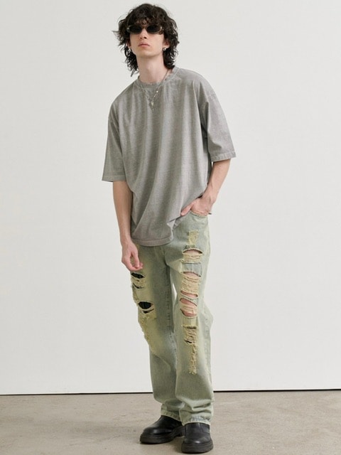 【RE:ON STUDIO】REON BACK LOGO PIGMENT T-SHIRT