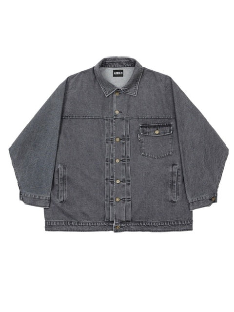 【AJOBYAJO】Batwing Oversized Denim Jacket
