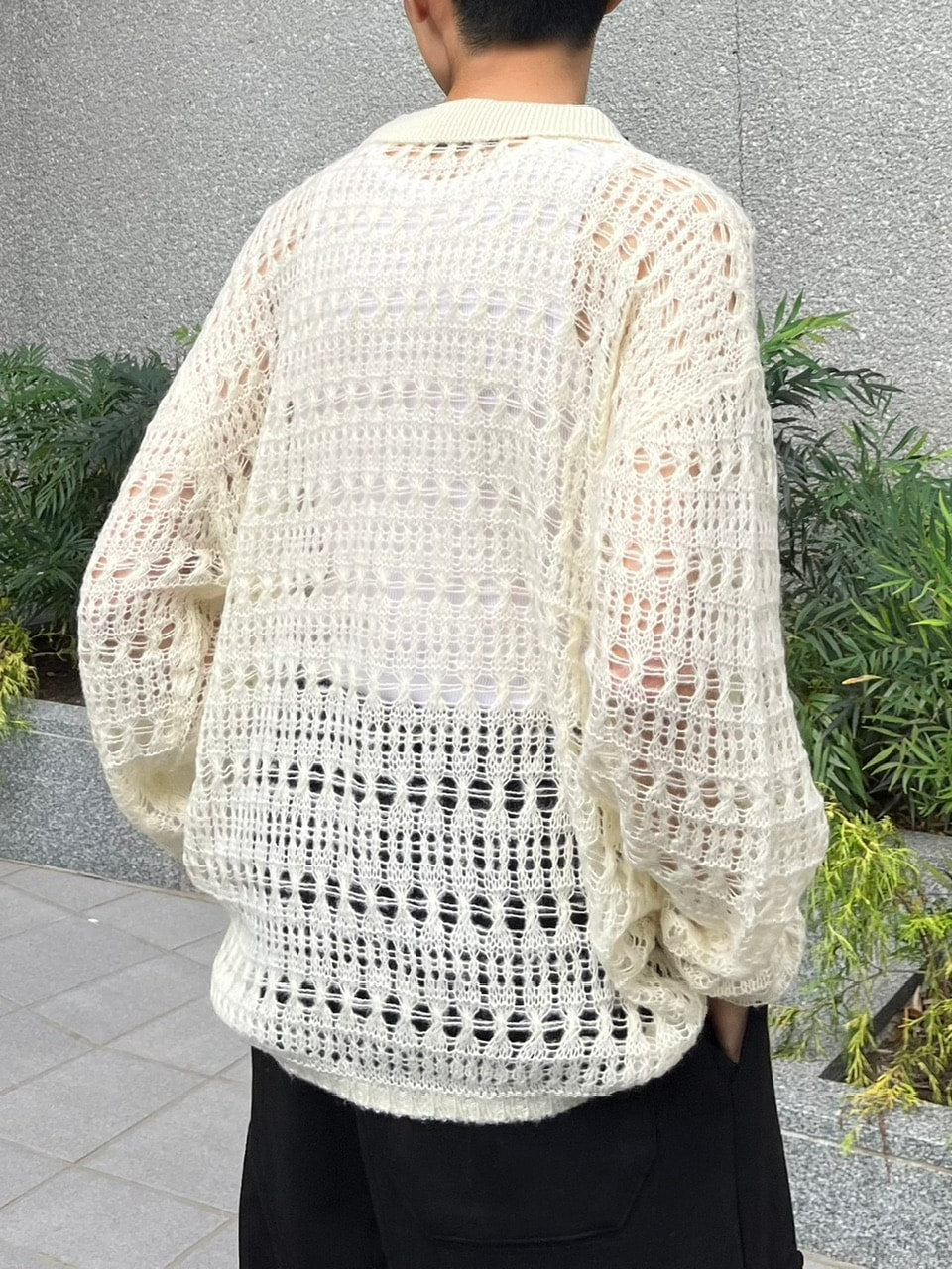 受注制【Chikashitsu +】pastry collar knit cardigan (5color)