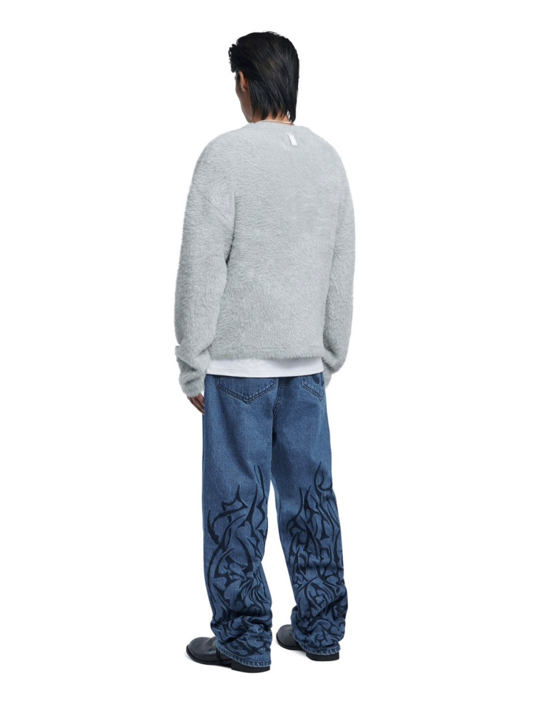 【NOMANUAL】HAIRY SOFT CARDIGAN / 【ノーマニュアル】ヘアリーソフト長袖カーディガン