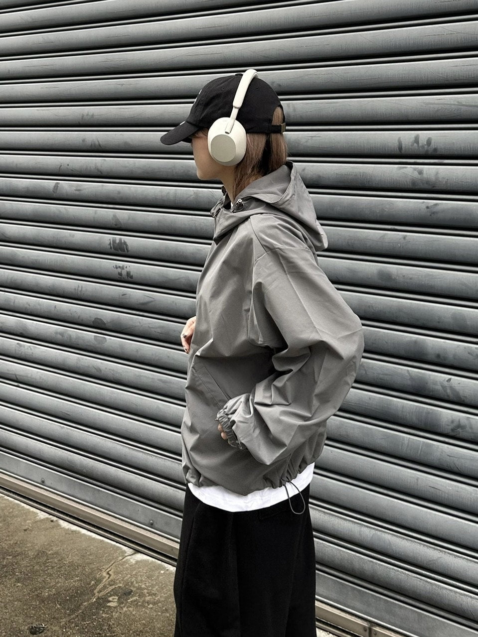 受注制【Chikashitsu +】unisex cropped hooded blouson (3color) / 【チカシツプラス】ユニセックスクロップドフード長袖ブルゾン