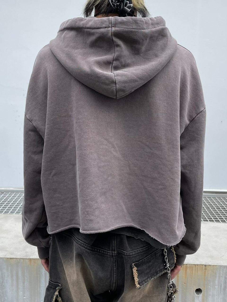 【Never mind the XU】star zip up crop hoodie (3color)