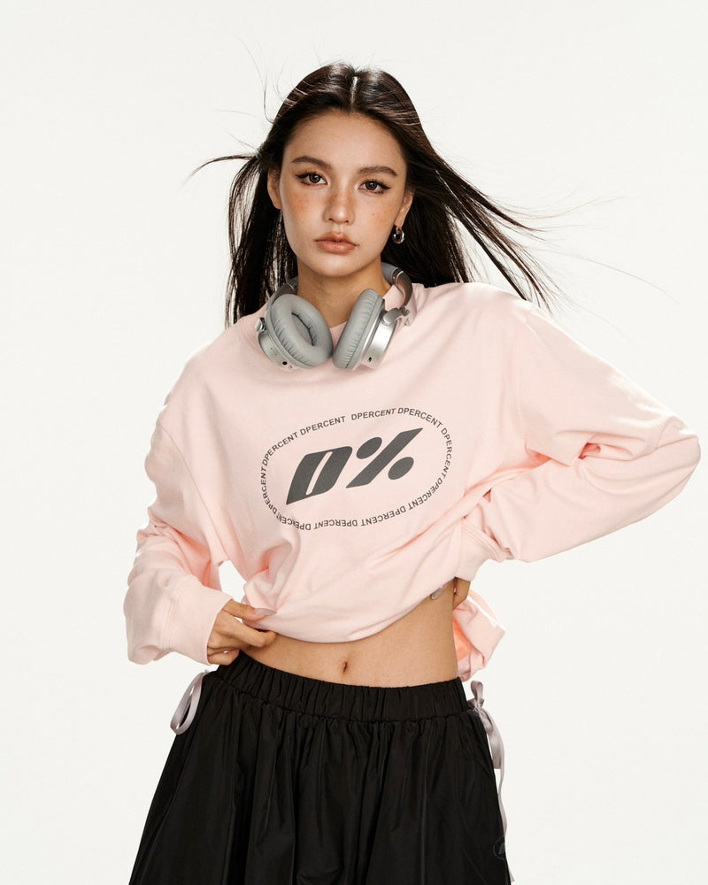 【Dpercent】Front Logo Sweater