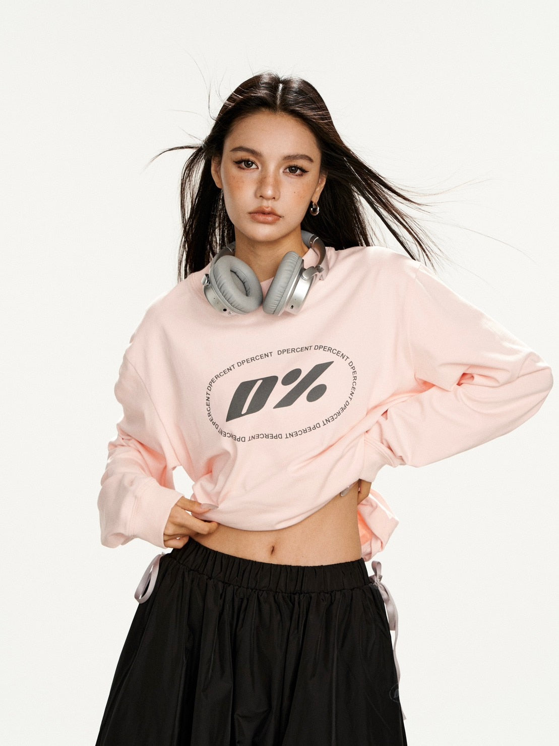 【Dpercent】Front Logo Sweater