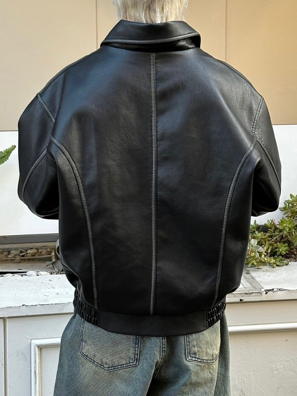 受注制【Chikashitsu +】leather blouson (2color) – PRESSING WEB SHOP