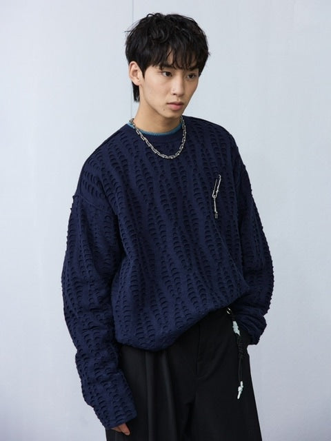 【ARCH by ROARINGWILD】FISH SCALE PATTERN SWEATER