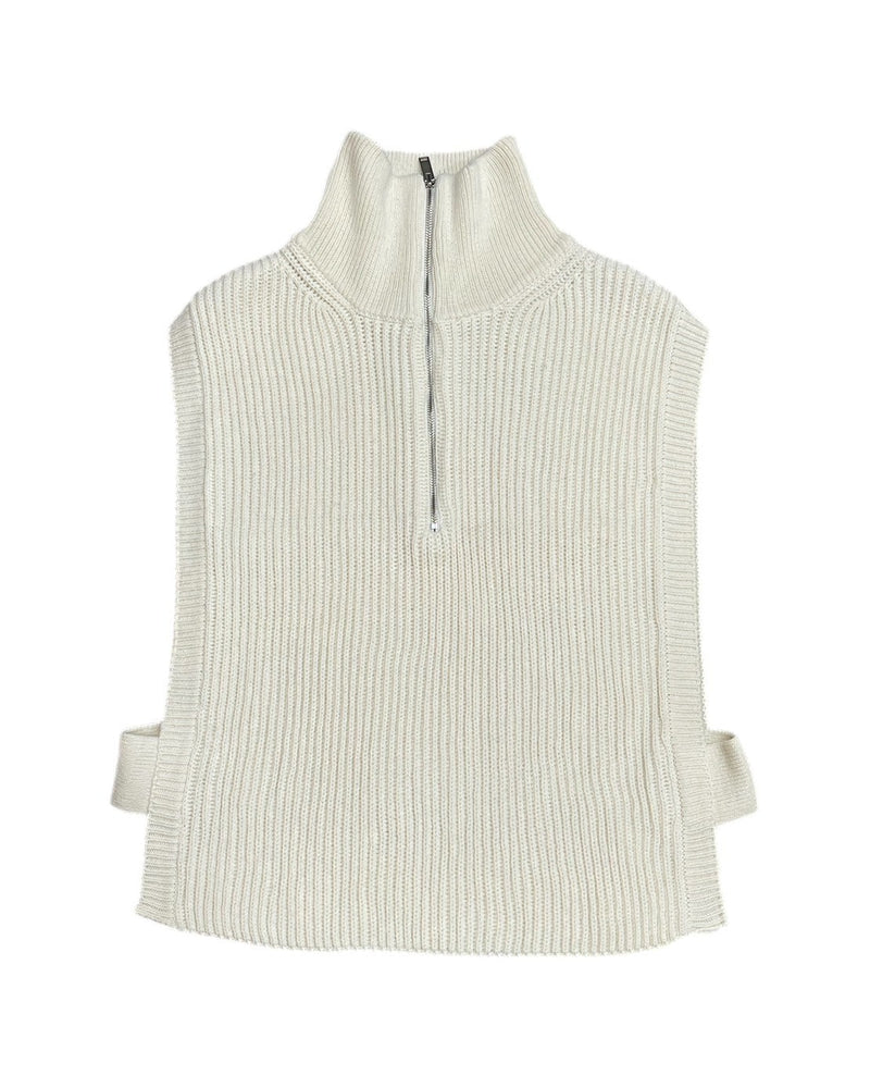 【Chikashitsu +】half zip design vest (3color)