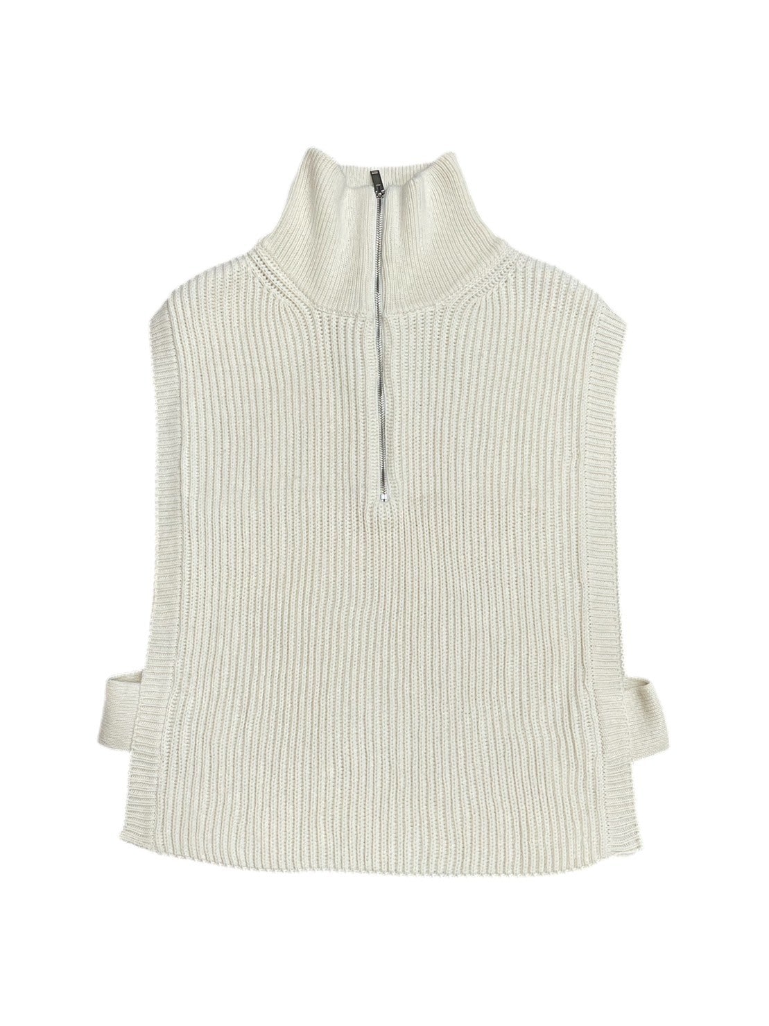 【Chikashitsu +】half zip design vest (3color)