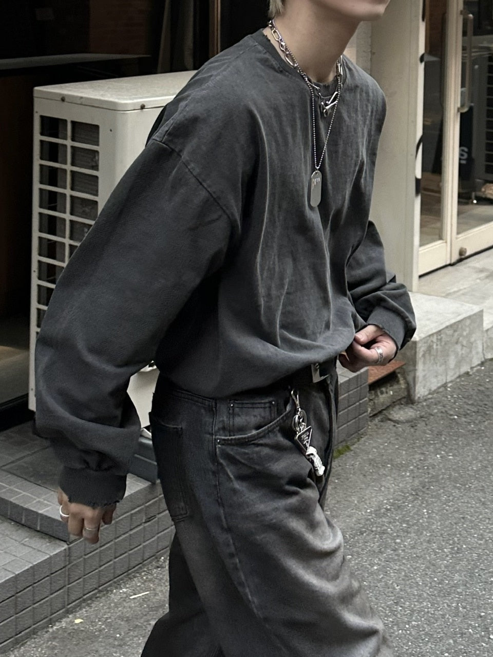 大阪店WEB限定受注制【Chikashitsu +】pigment long sleeve (2color)