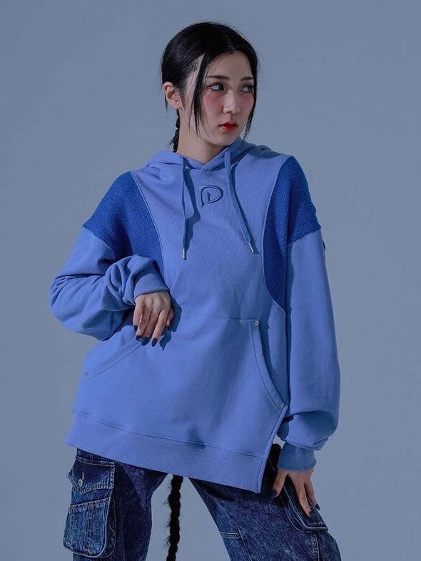 【DILETTANTISME】KNIT BLOCK HOOD T