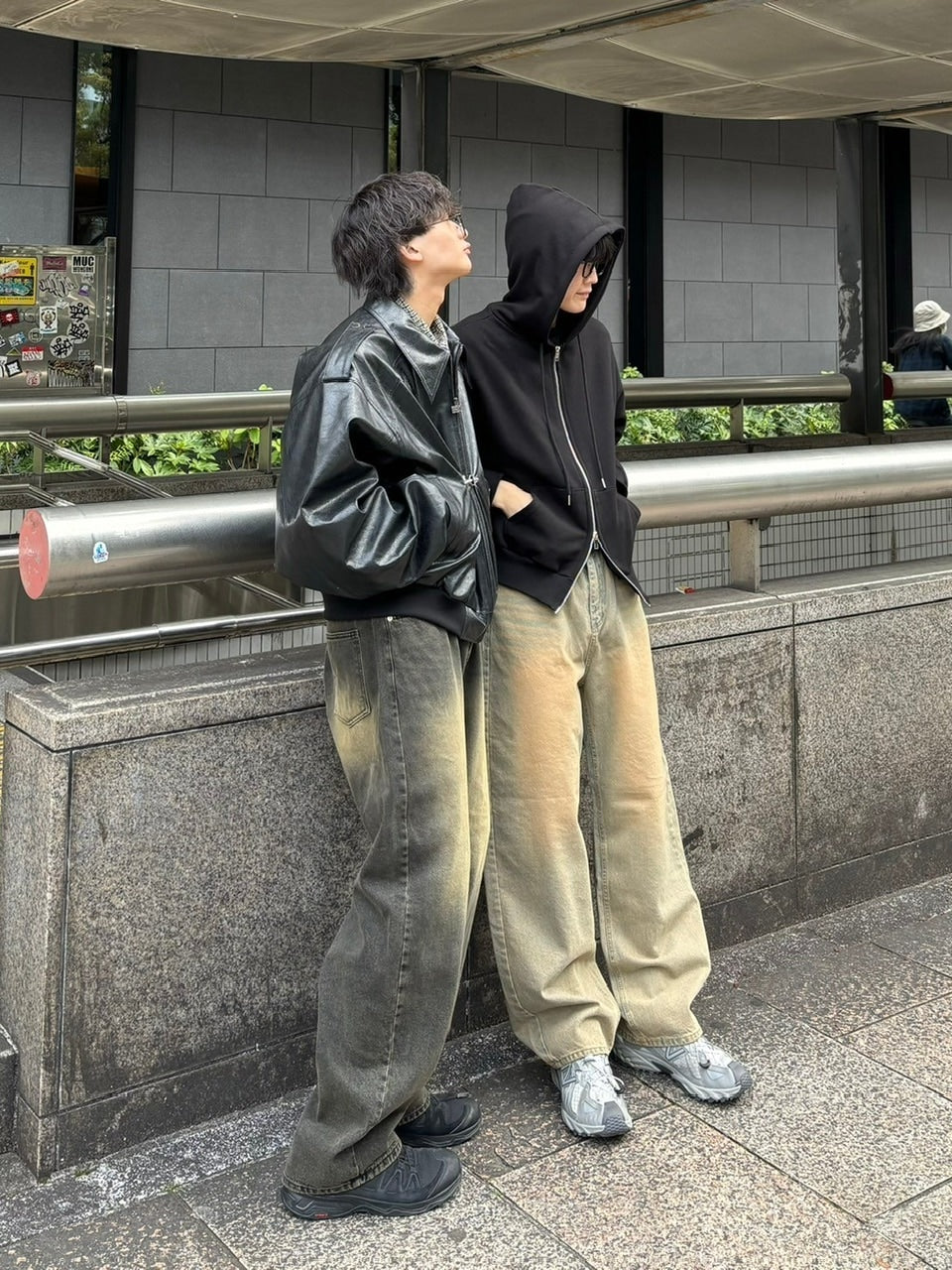 【Chikashitsu +】vintage wash semi wide denim pants 2 / 【チカシツプラス】ヴィンテージウォッシュセミワイドデニムパンツ