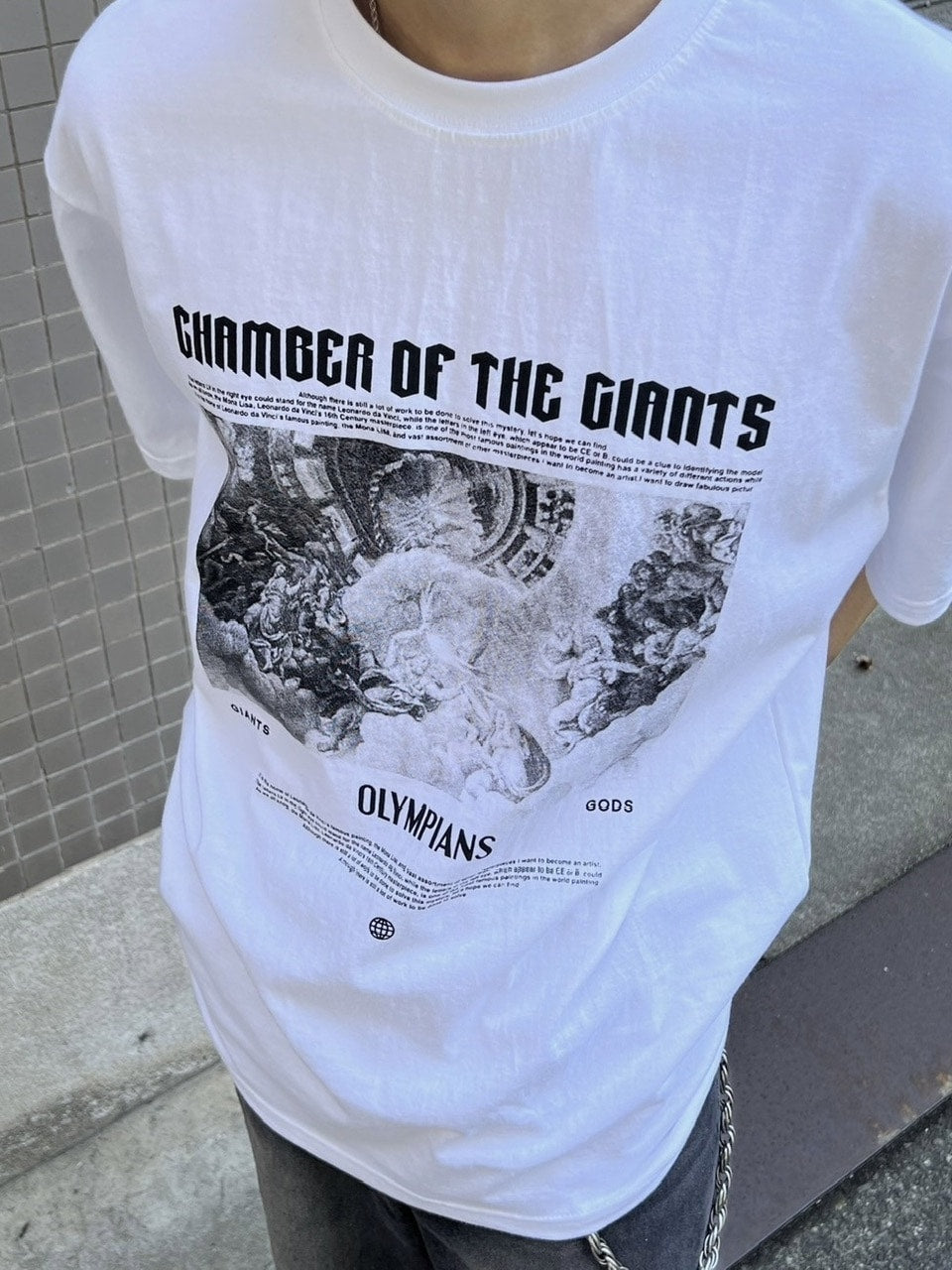 大阪店WEB限定【Chikashitsu +】oversized olympos t-shirt (2color)