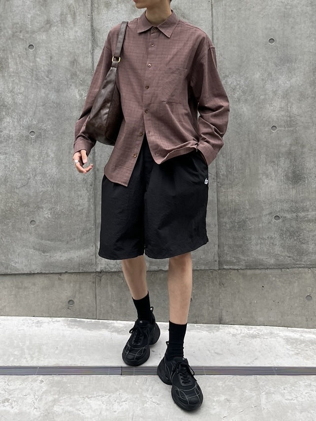 東京店WEB限定【Chikashitsu +】glen check regular shirt(2color)