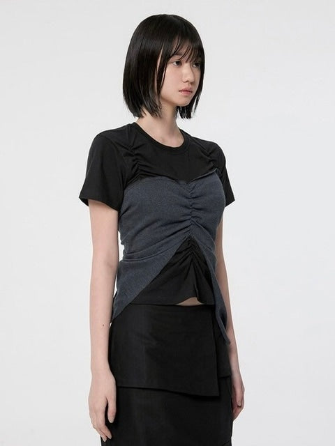 【FLAREUP】Bustier Layered T-Shirt