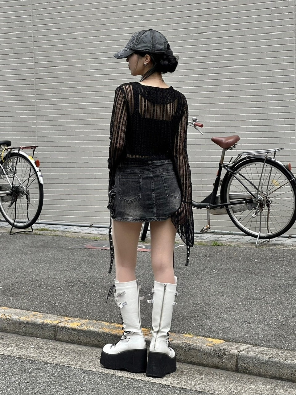 【Never mind the XU】frill lace cardigan (2color)