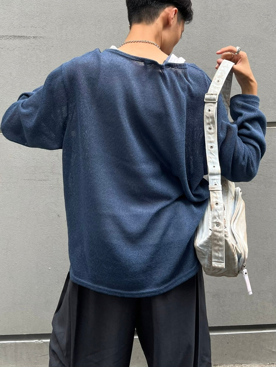 受注制【Chikashitsu +】belt design summer knit (3color)