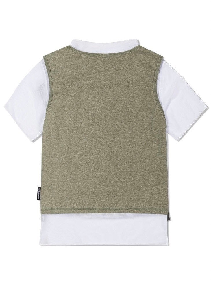 【Uglyshadow】PIGMENT MASH SLEEVELESS SET