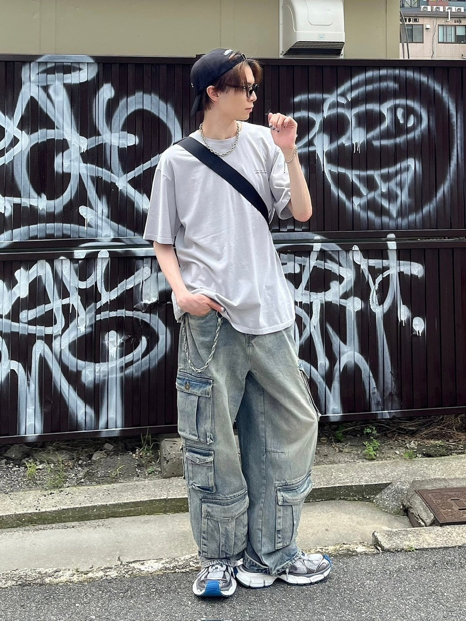 受注制【Chikashitsu +】nail back print t-shirt (3color)
